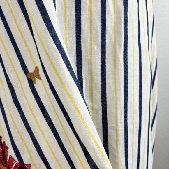 Brooks Brothers Embroidered Striped A Line Skirt - Picture 7 of 12